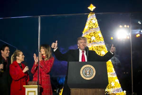 Trumps light National Christmas Tree for first time